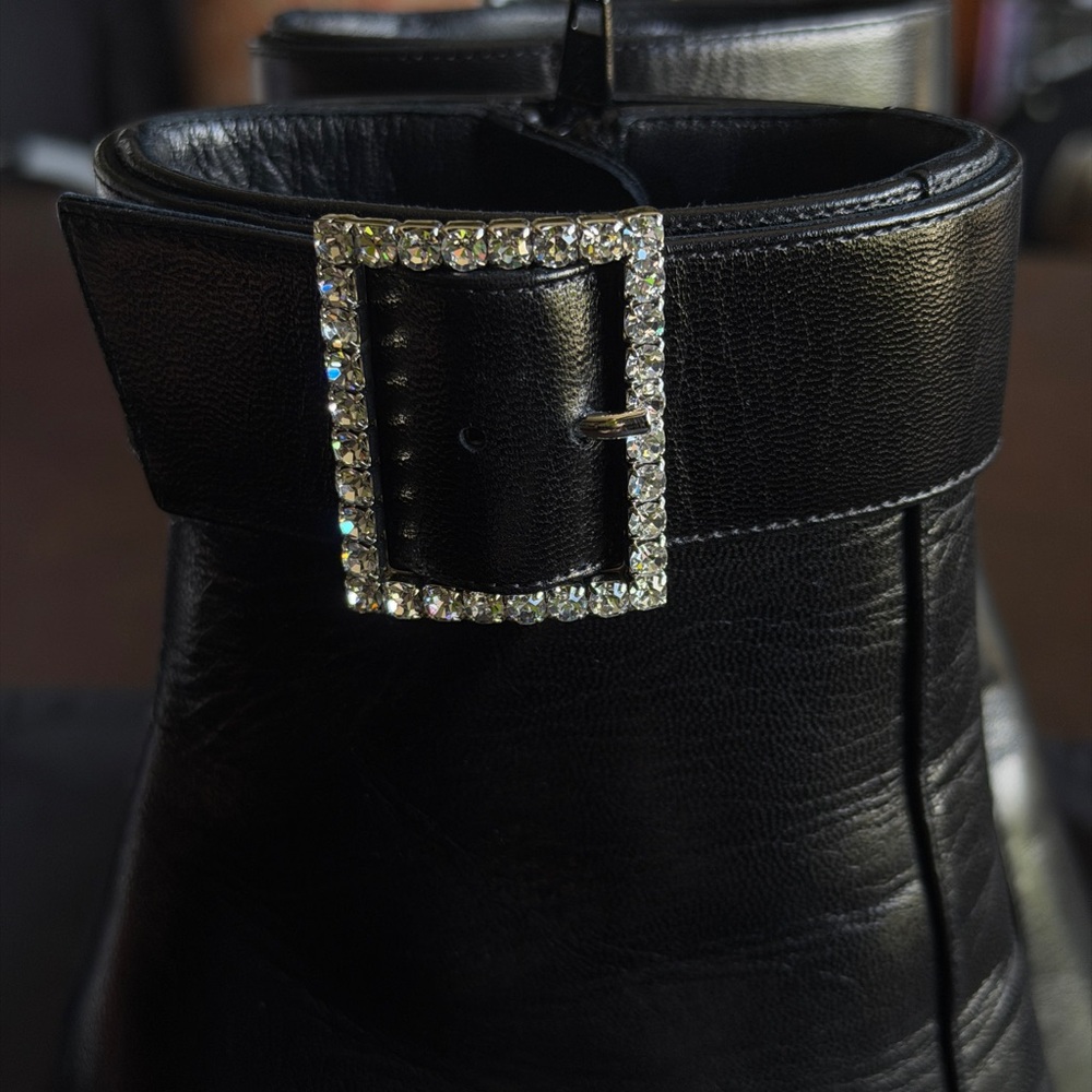 🖤Saint Laurent🖤Claude Embellished Leather Ankle Boots - Picture 9 of 10